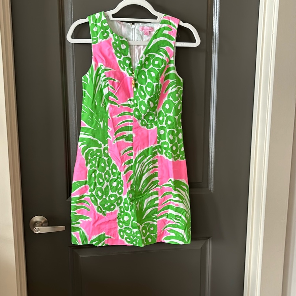 Lilly Pulitzer pink and green dress